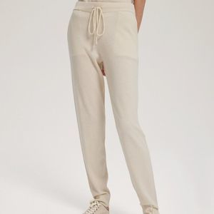 Gentle Herd Ivory Mid Rise 100% Cashmere Joggers - Size Medium NWT (Orig. $299)